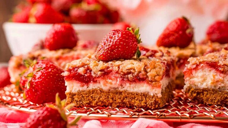 Strawberry Cheesecake Bars.