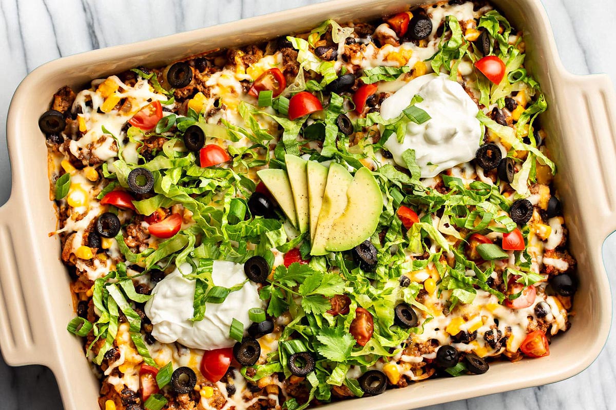 Easy Taco Casserole. 