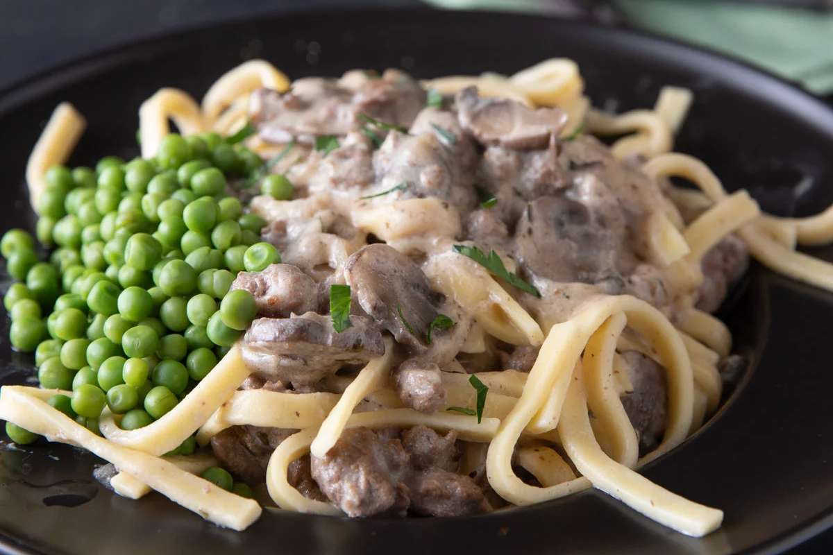 Venison Stroganoff. 
