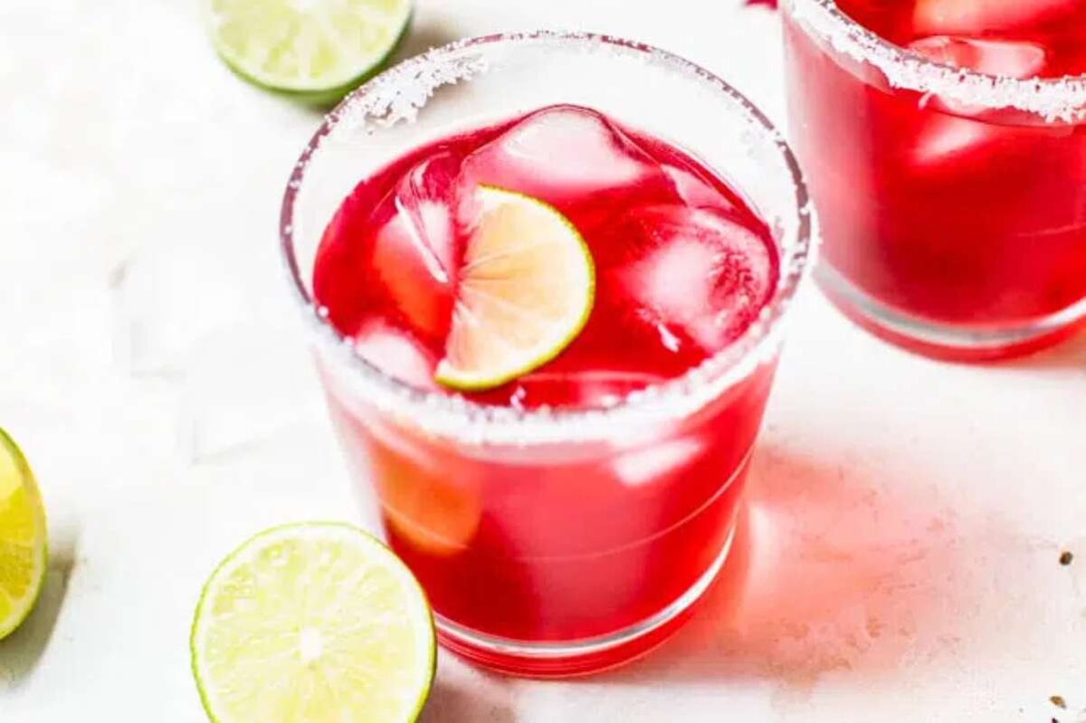 3-Ingredient Hibiscus Margaritas. 