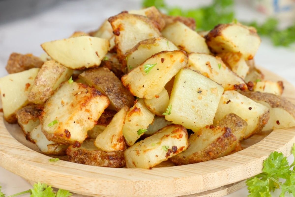 A bowl full of potatoes.