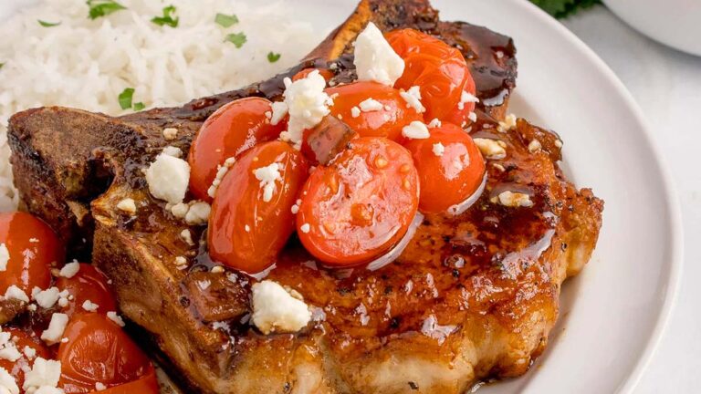 Balsamic Tomato Pork Chops.