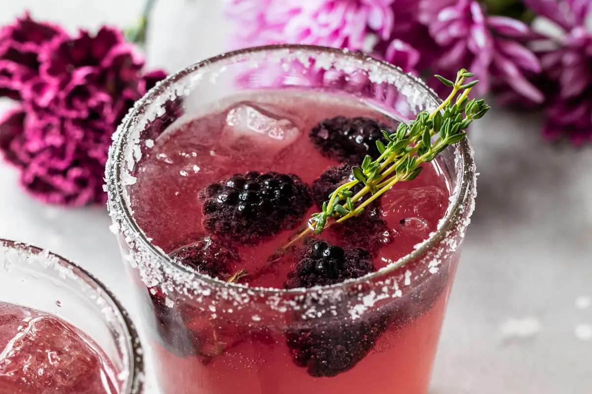 Blackberry Thyme Margaritas. 