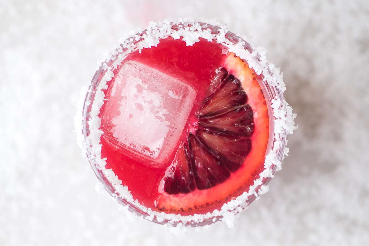 Blood Orange Margarita Cocktail. 