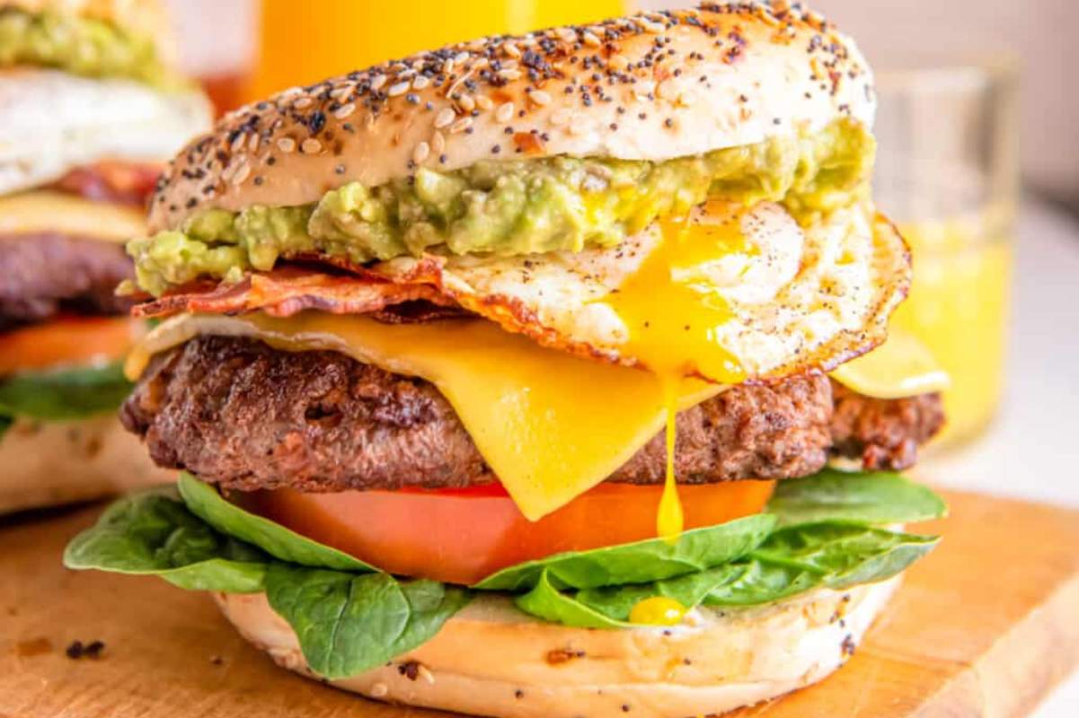 Breakfast Burger Recipe.