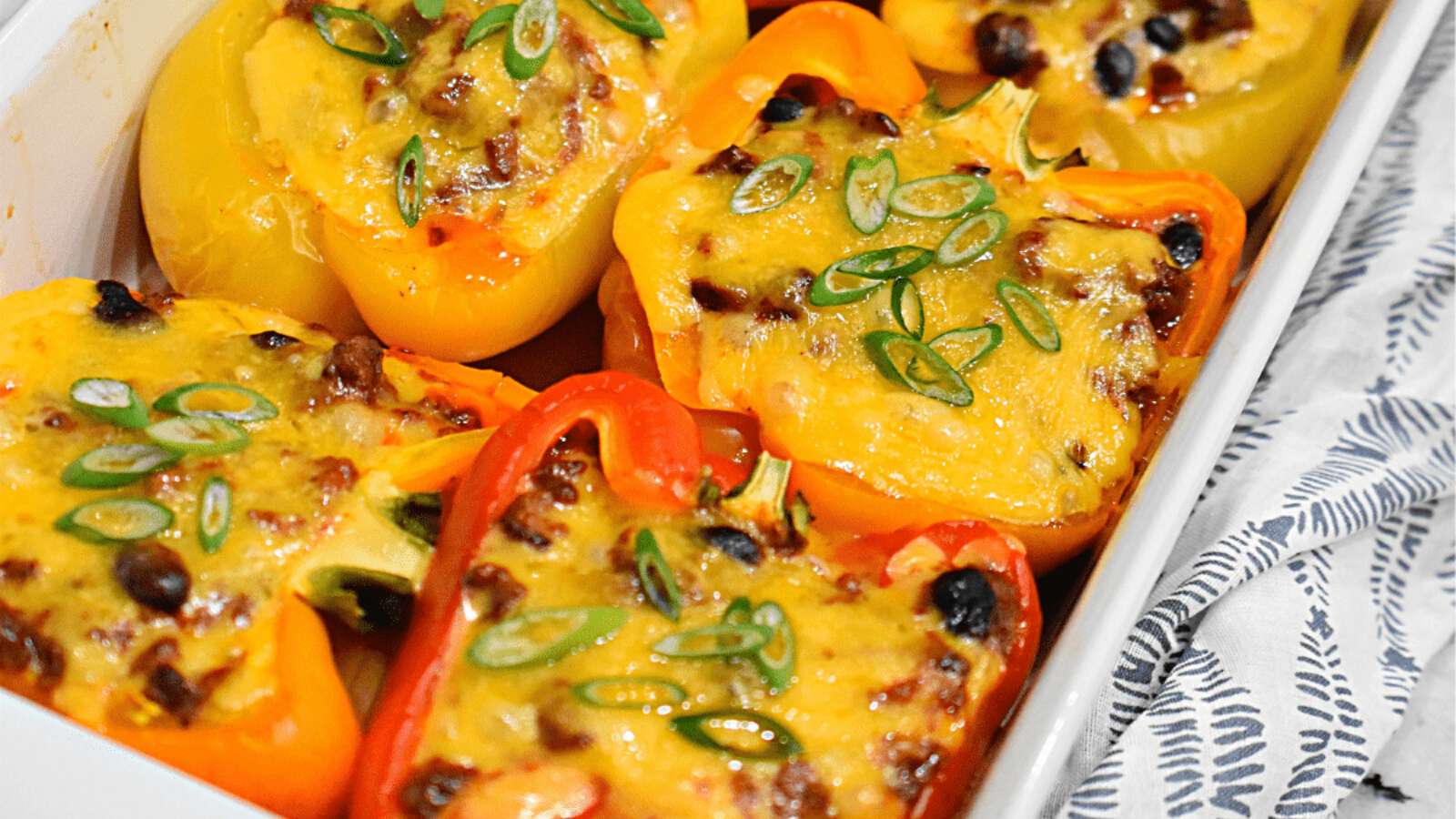 Taco Stuffed Bell Peppers recipe by Encharted Cook.
