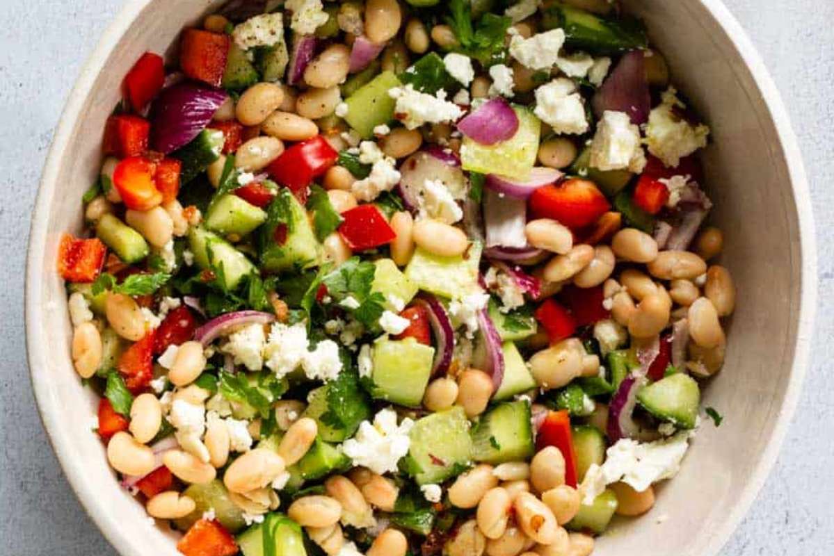 Mediterranean Bean Salad. 