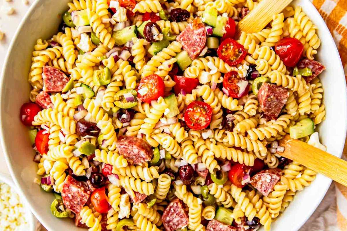 Mediterranean Pasta Salad. 