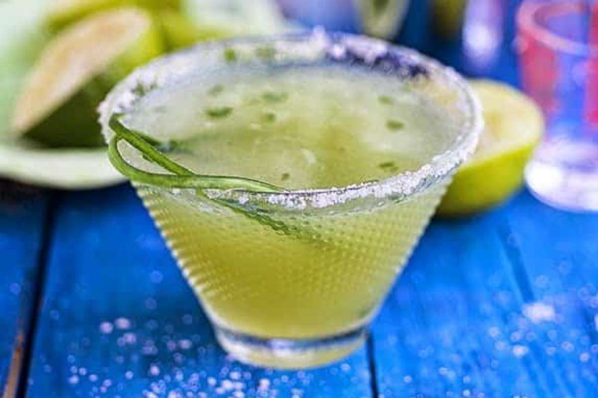 Refreshing Cucumber Mint Margarita. 