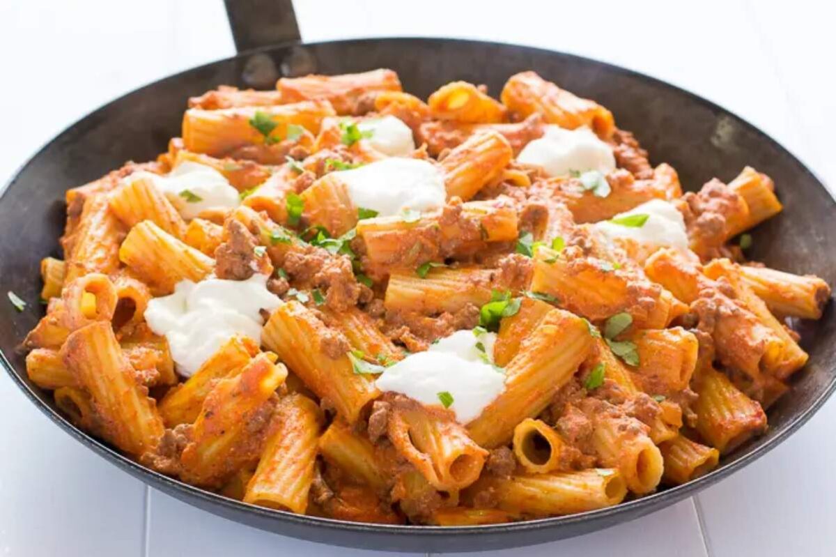 Ricotta Pasta With Beef.