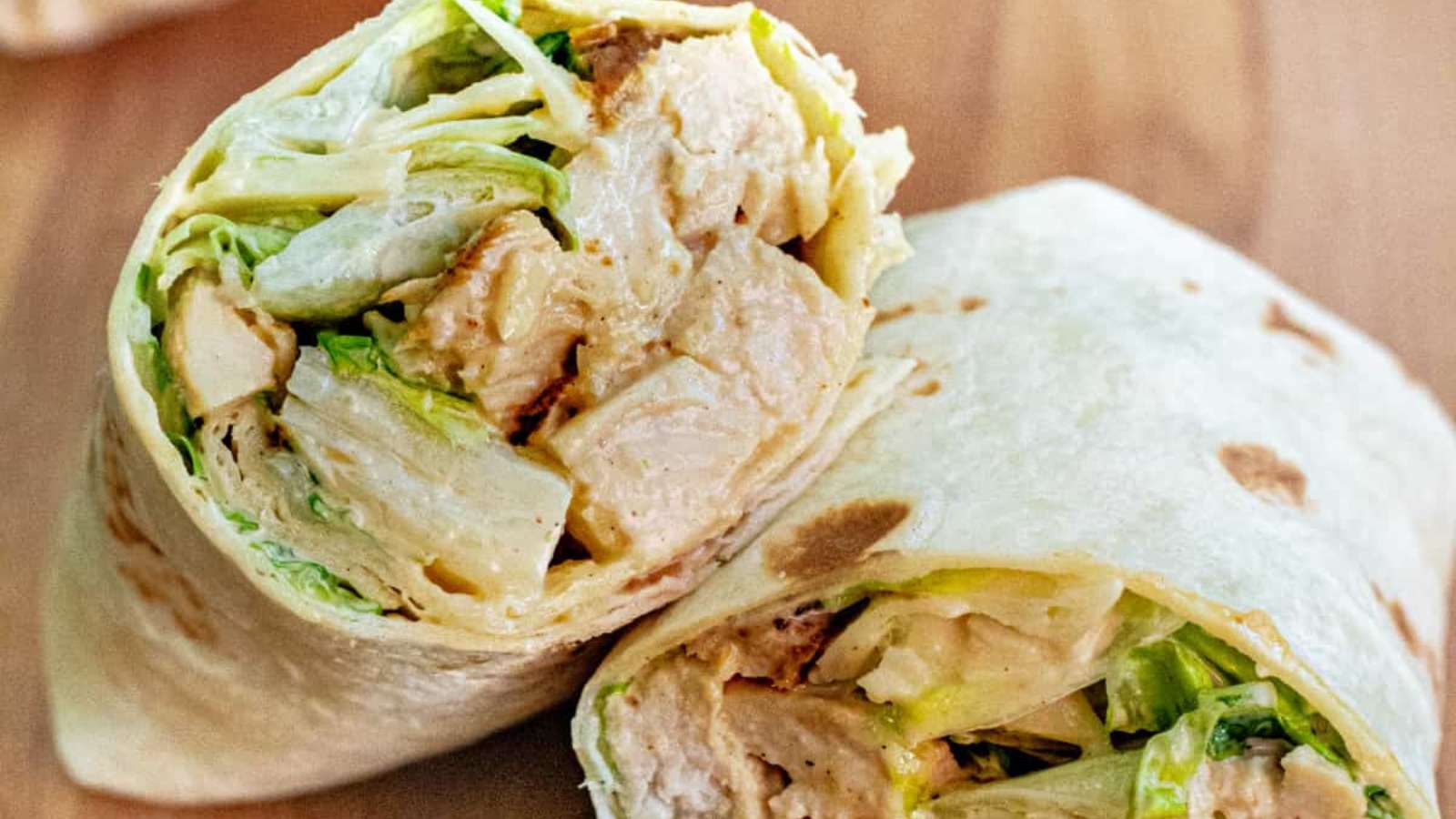 Chicken Caesar Salad Wrap recipe by Served From Scratch.