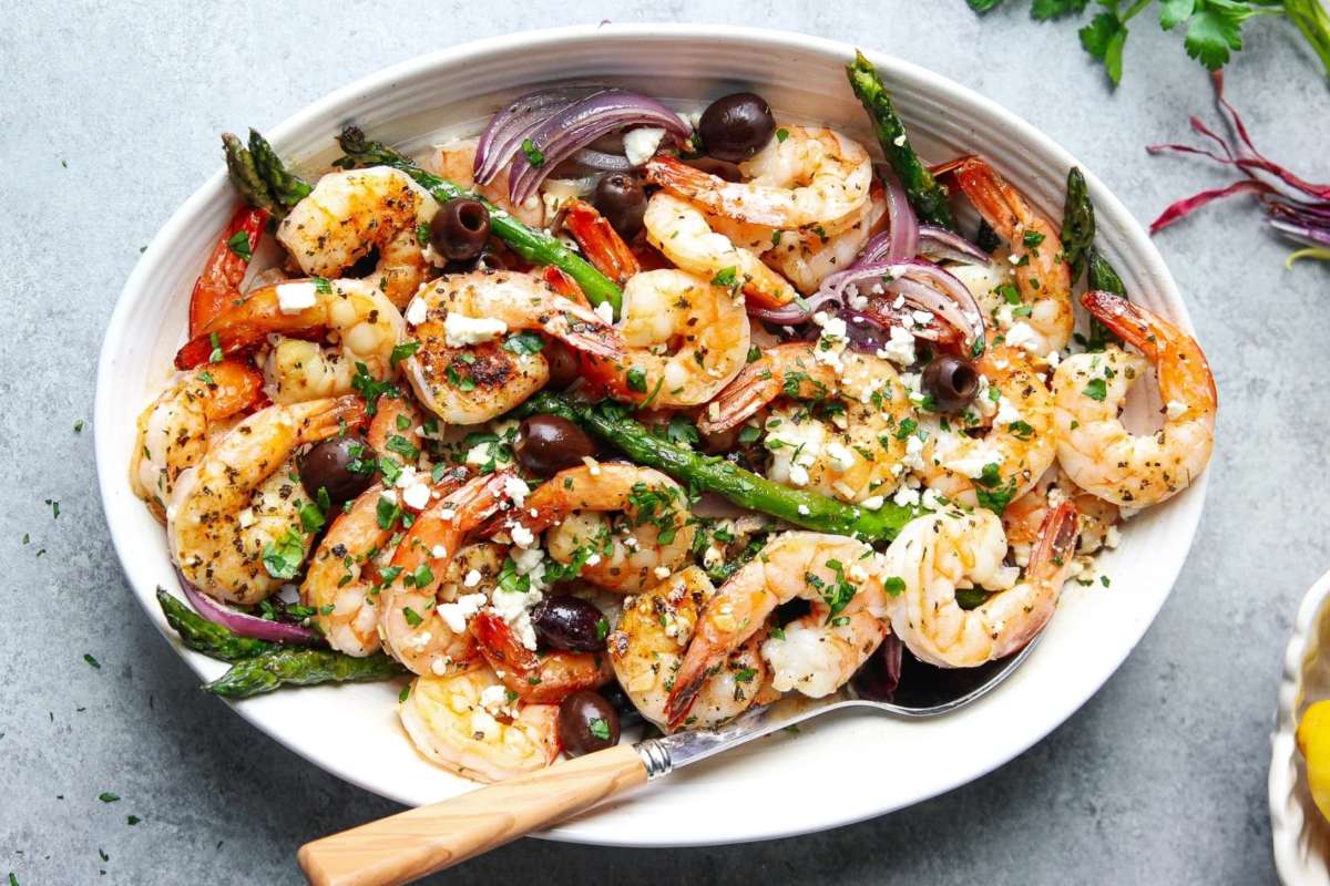 Sheet Pan Mediterranean Shrimp. 