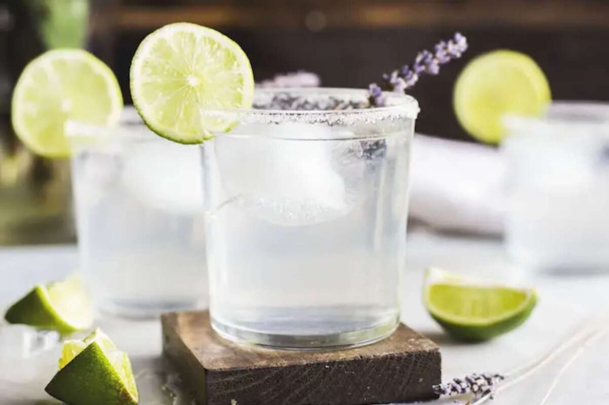 Simple Lavender Margarita. 