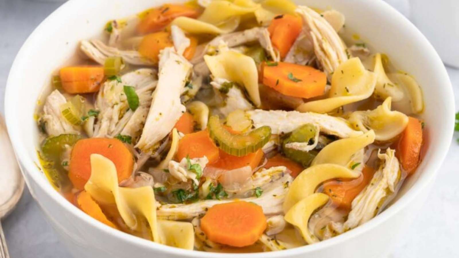 Rotisserie Chicken Soup recipe by The Clean Eating Couple.