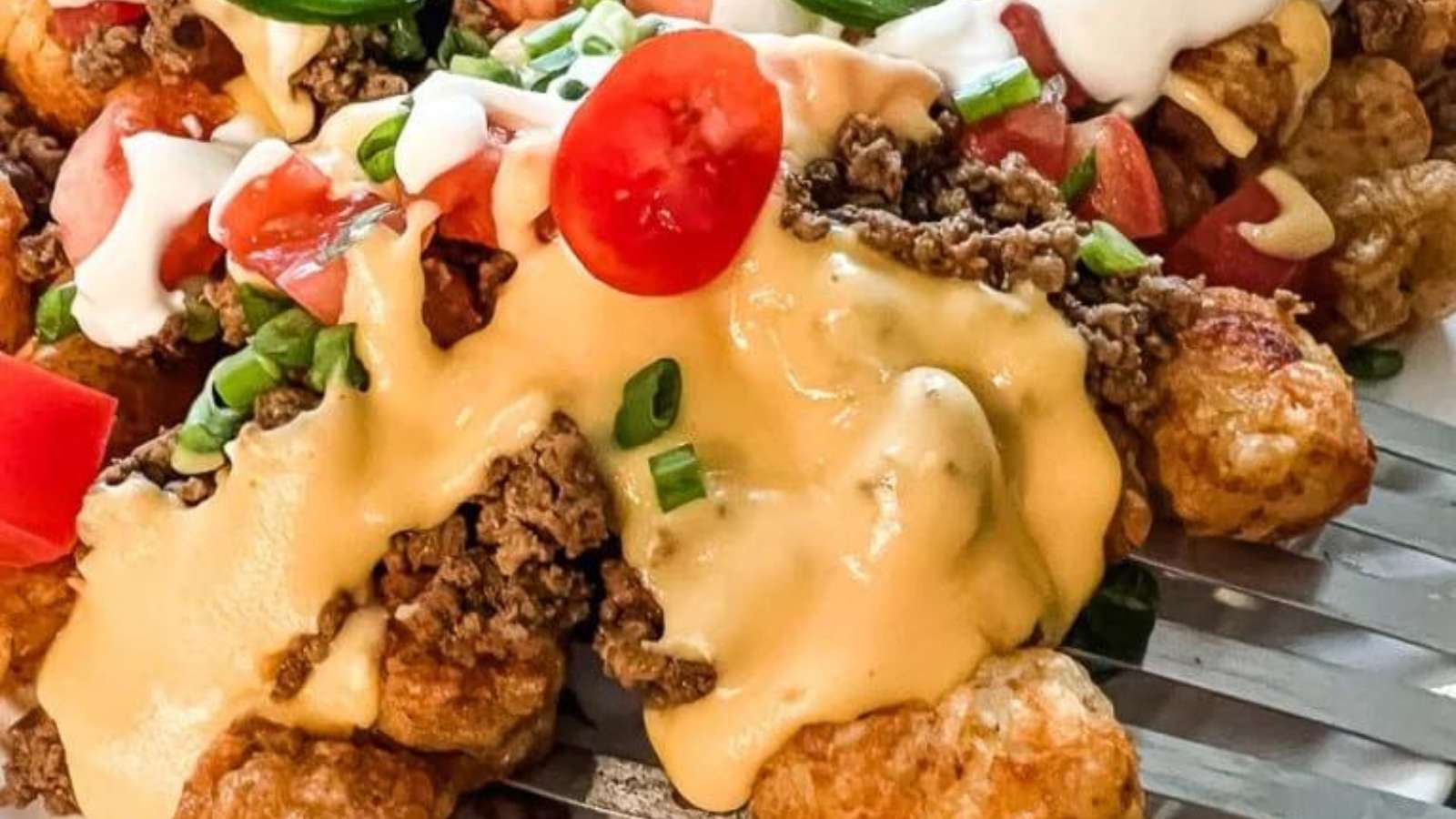 Tachos (Loaded Tater Tots) recipe by The Feathered Nester.