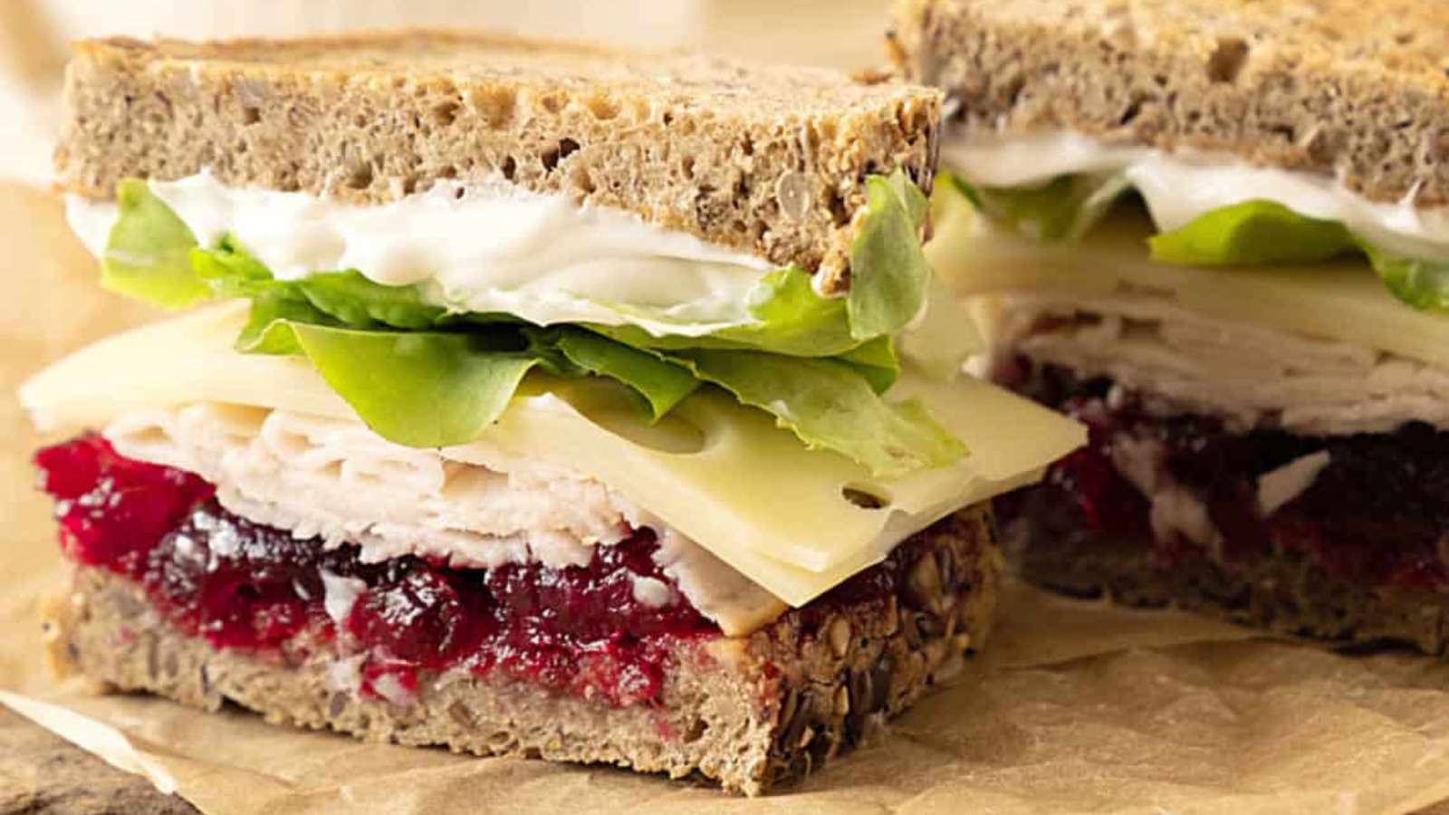 Turkey Cranberry Sandwich recipe by Vintage Kitchen Notes.