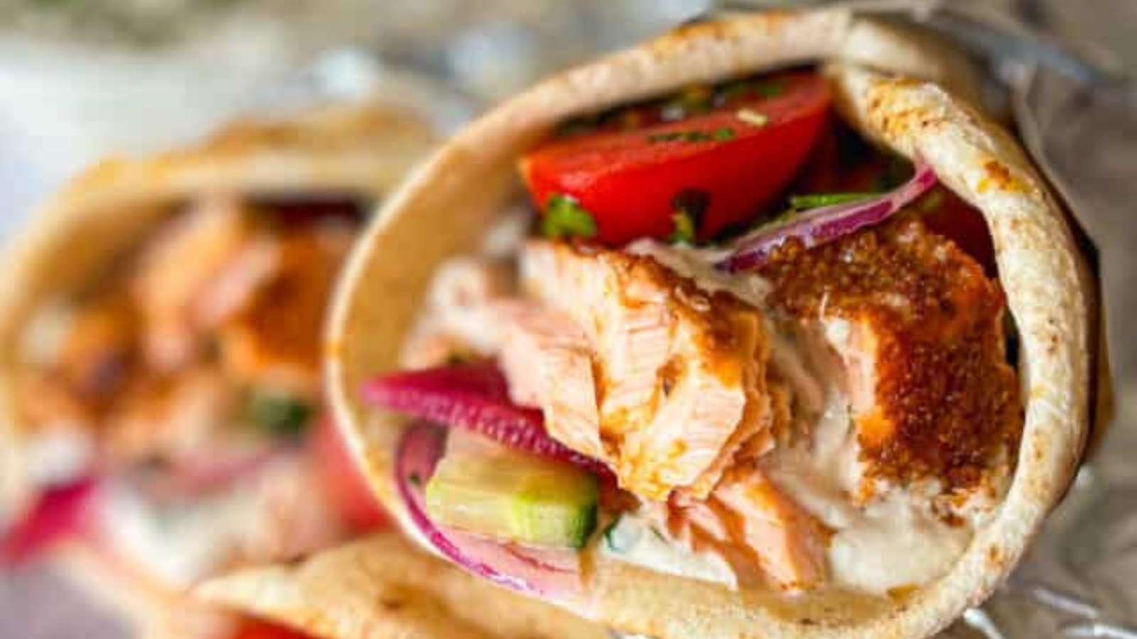 Salmon Shawarma recipe by Weekday Pescatarian.