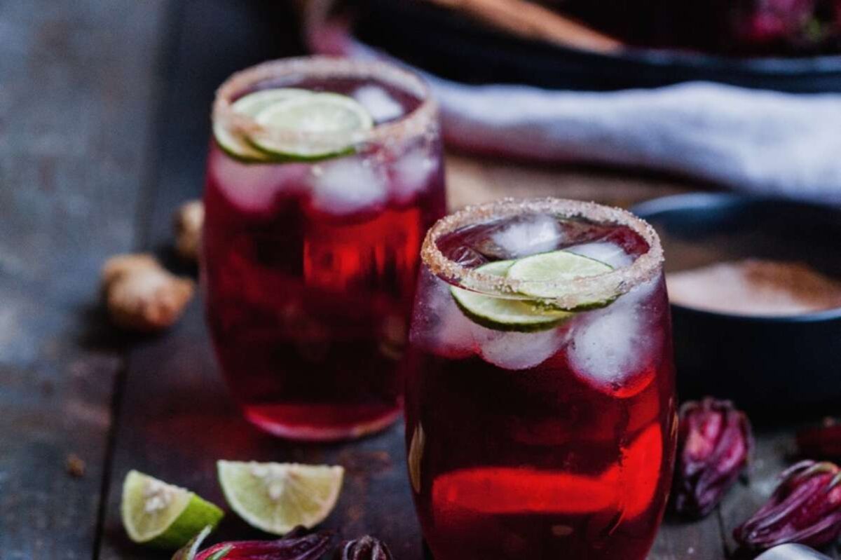 Winter Sorrel (Hibiscus) Margarita. 