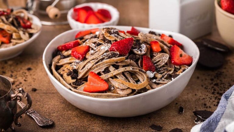 Chocolate Pancake Spaghetti.