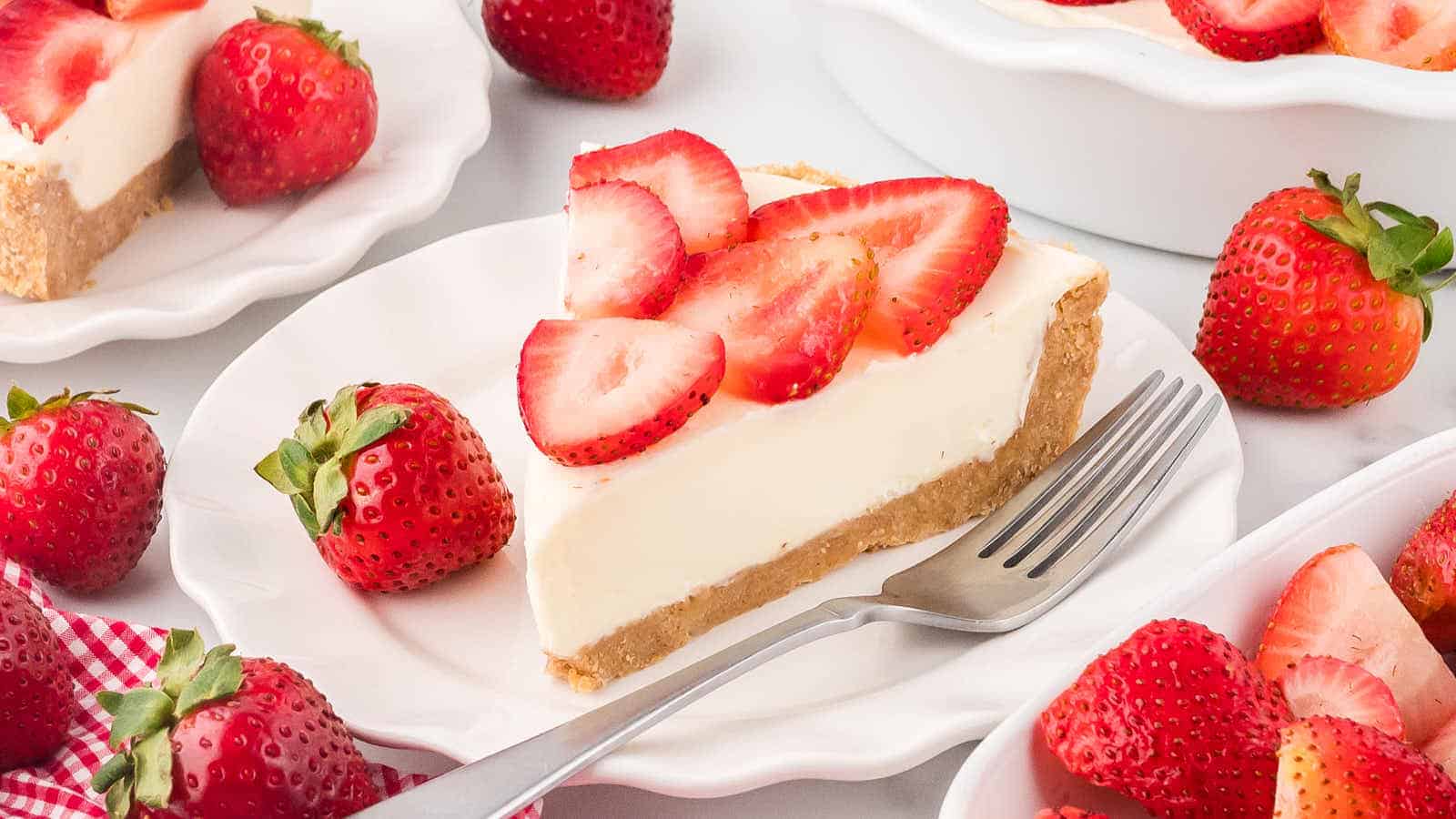 No-Bake Strawberry Pie recipe by Cheerful Cook.