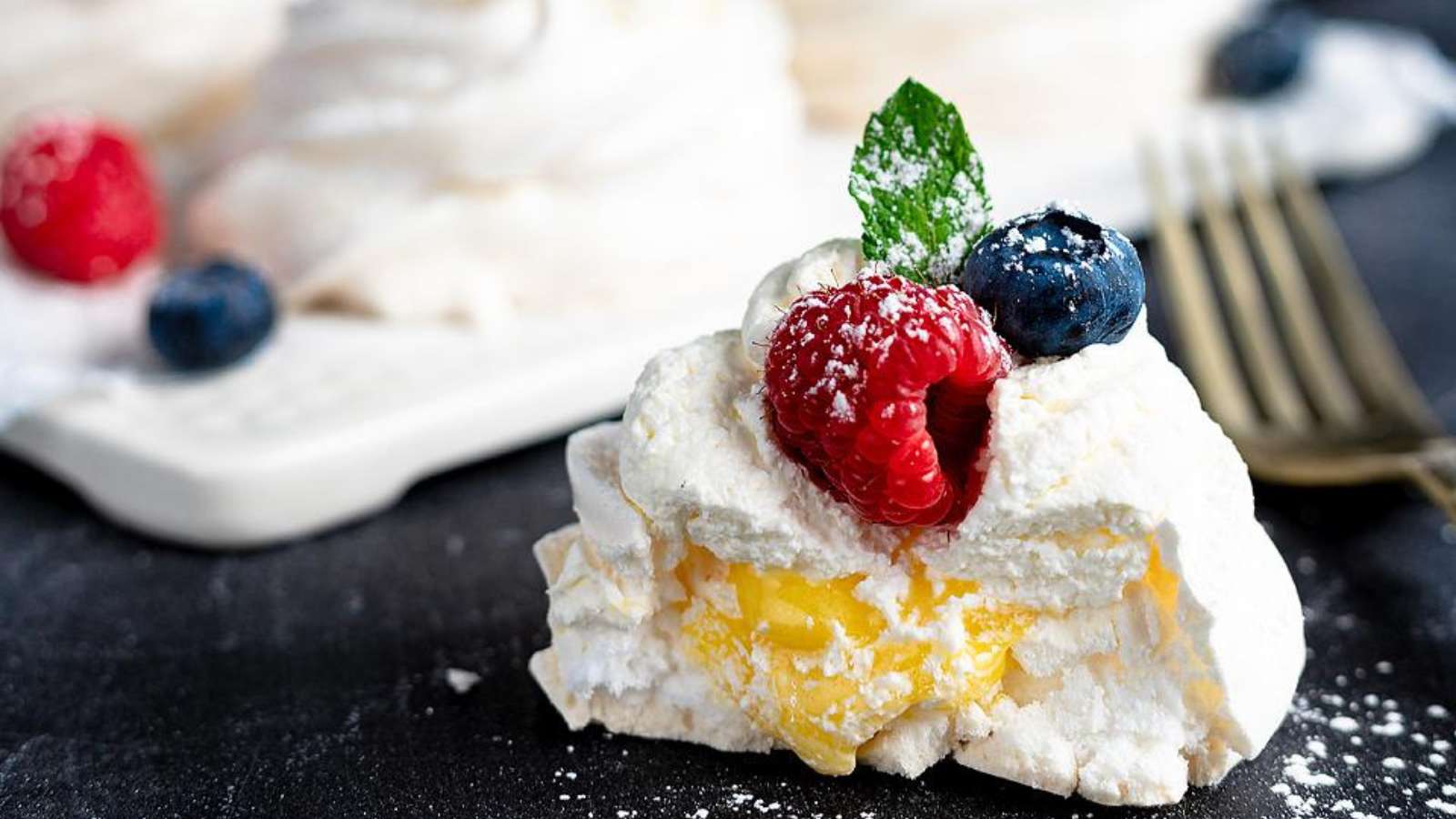 Berry Pavlova With Lemon Curd recipe by xoxoBella.