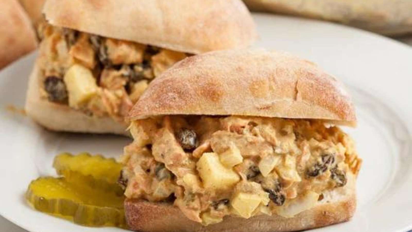 Curried Salmon Salad Sandwiches recipe by Chew Out Loud.