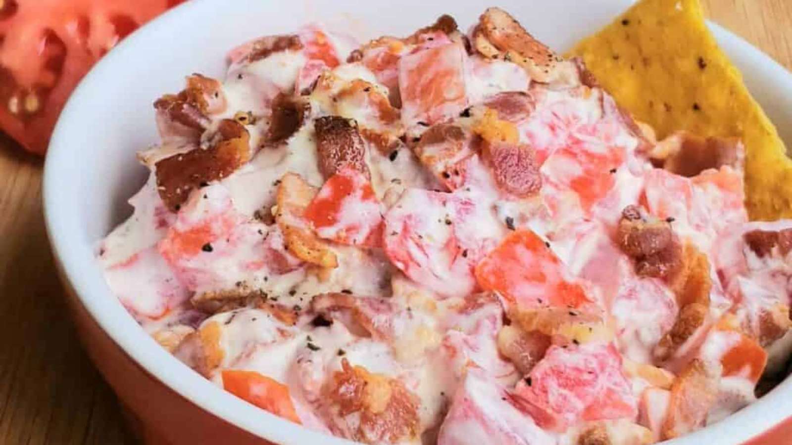 Bacon Tomato Dip recipe by Grits and Gouda.
