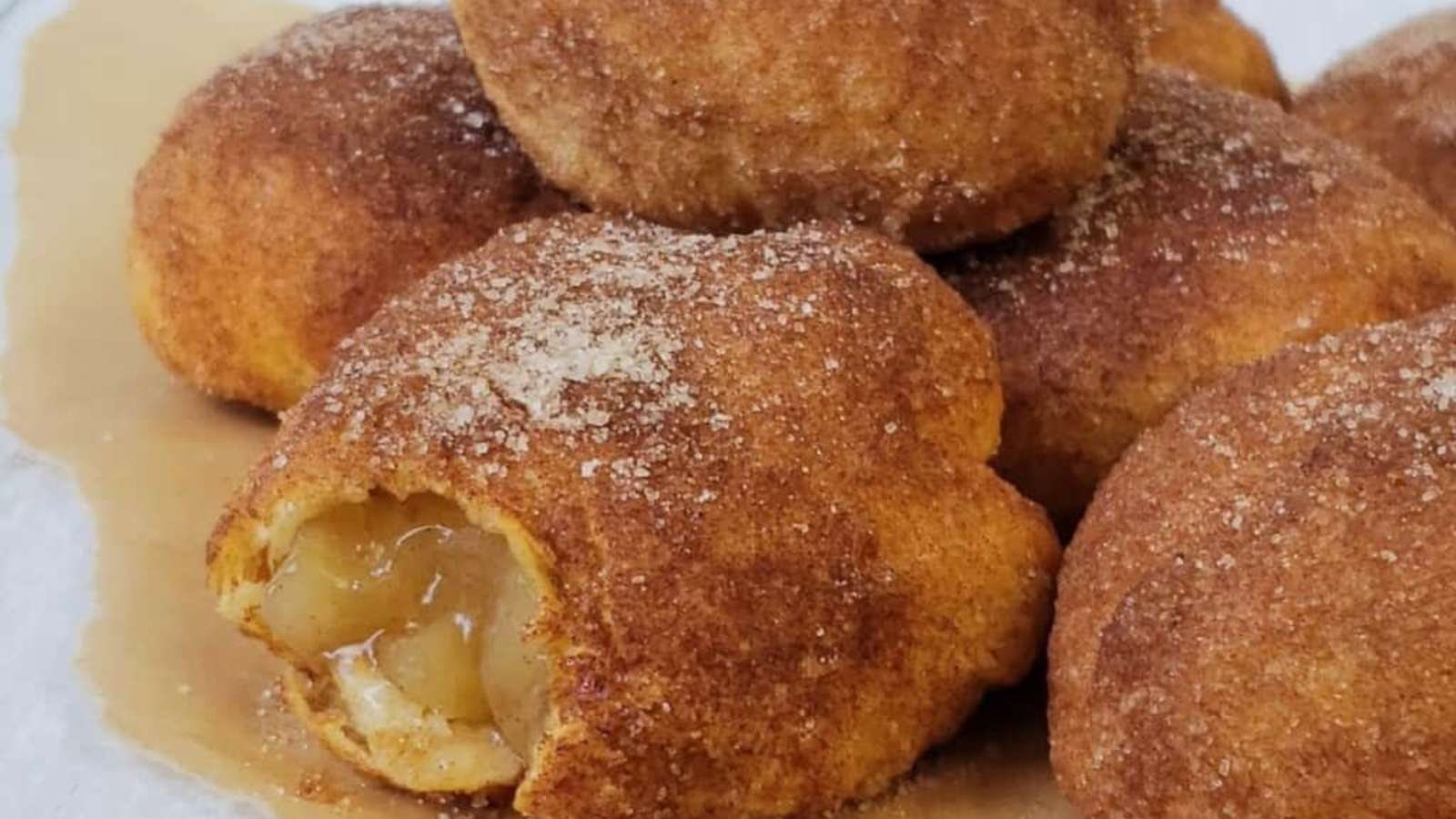 Easy Air Fryer Apple Pie Bombs recipe by Grits and Gouda.