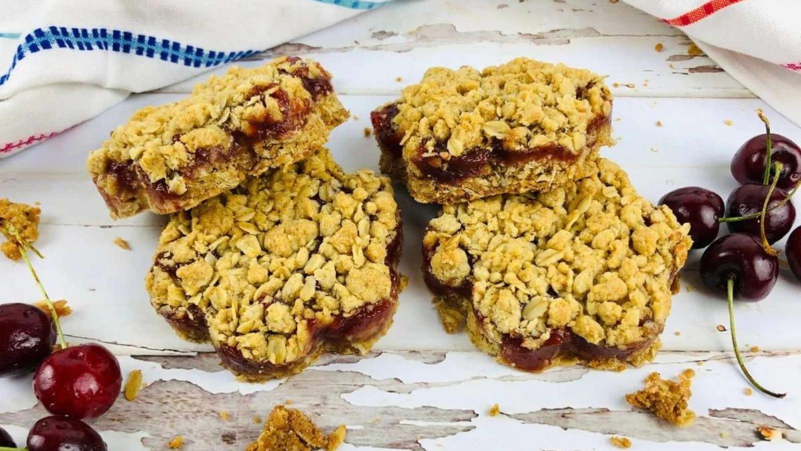 Cherry Oatmeal Bars recipe by Kim Schob.