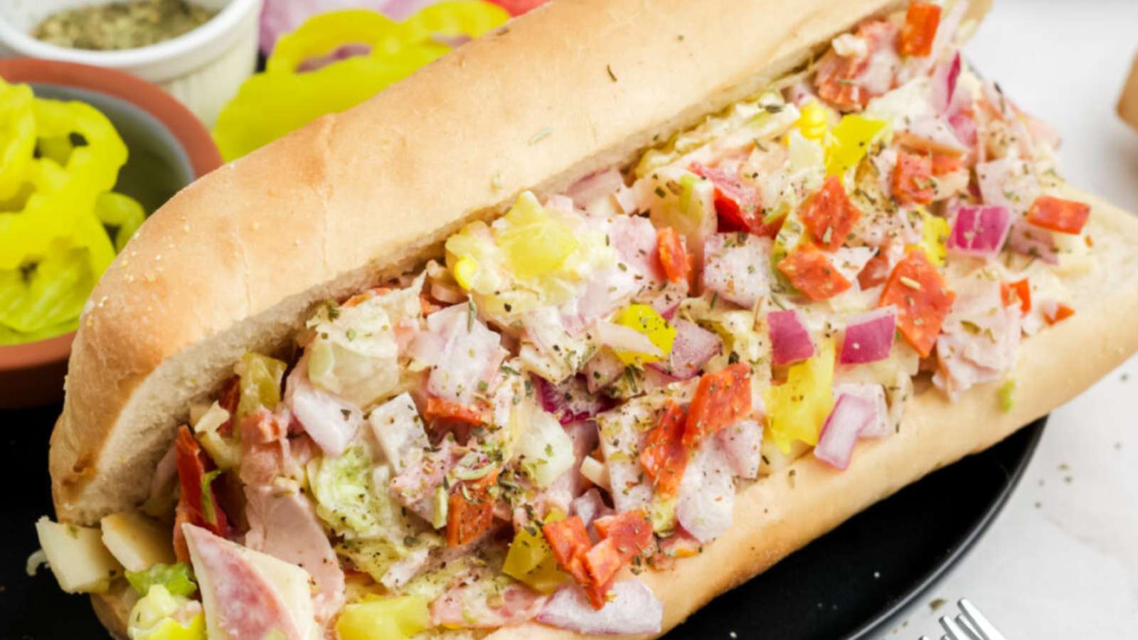 Chopped Italian Sandwich recipe by Kitchen Divas.
