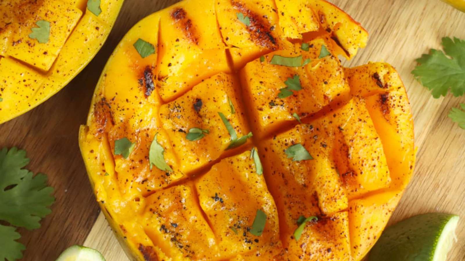 Grilled Mangoes recipe by Kitchen Divas.
