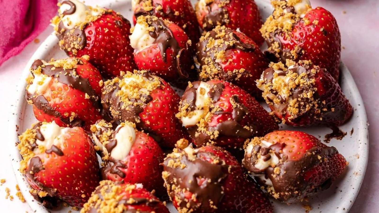 Cheesecake Stuffed Strawberries recipe by Masala and Chai.