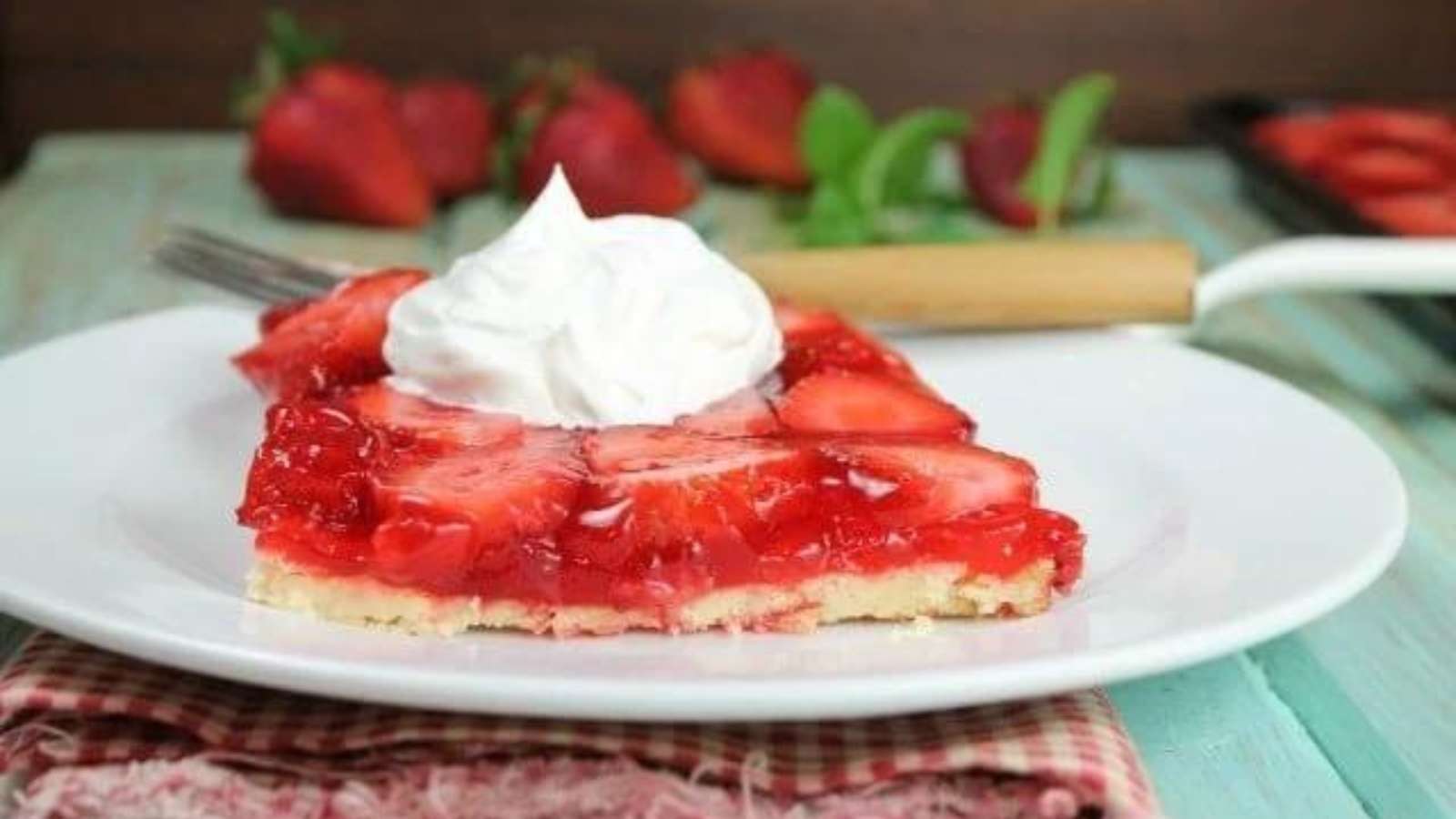 Strawberry Slab Pie recipe by Miss in the Kitchen.