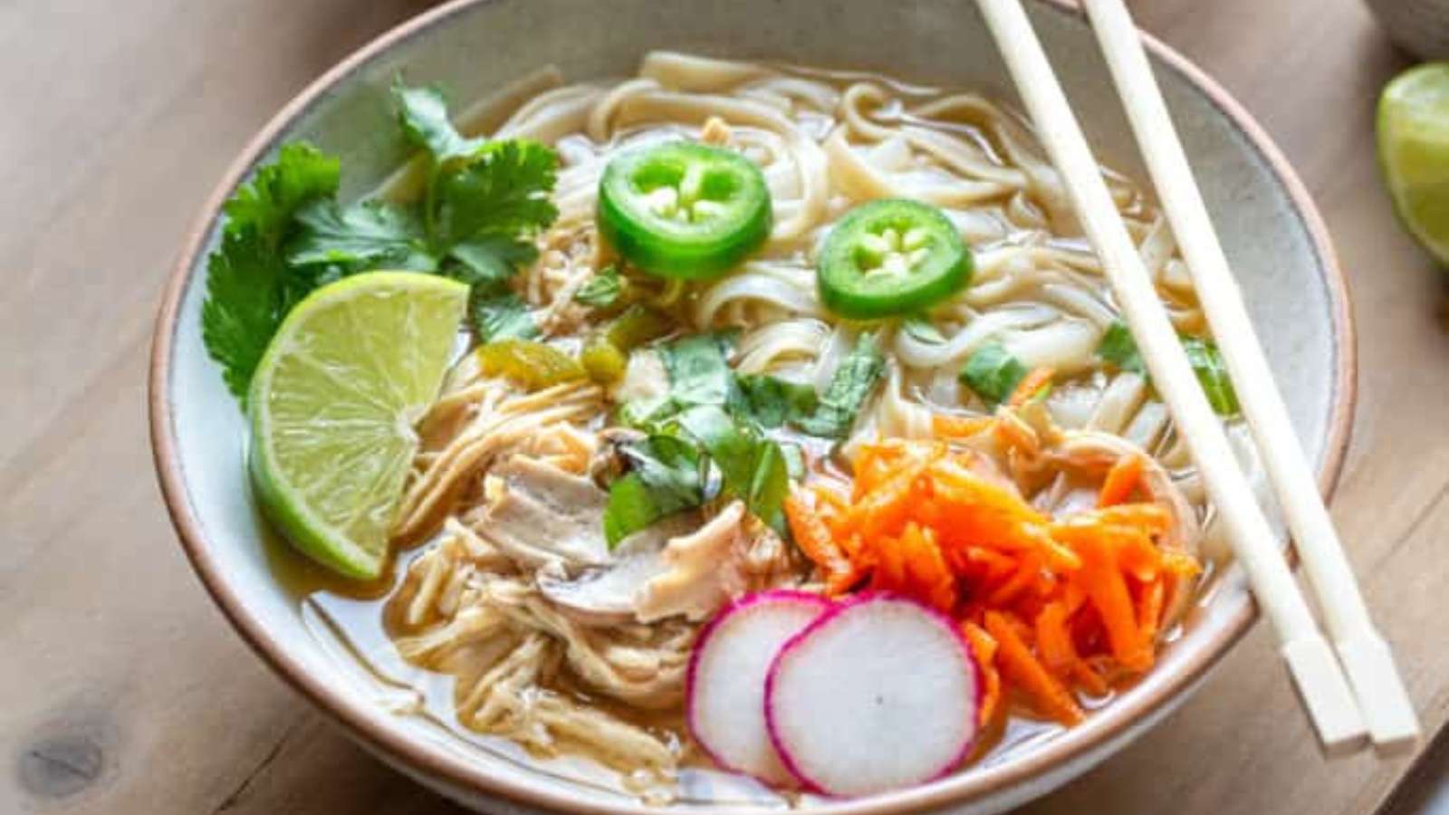 Easy Chicken Pho recipe by Seasonal Cravings.