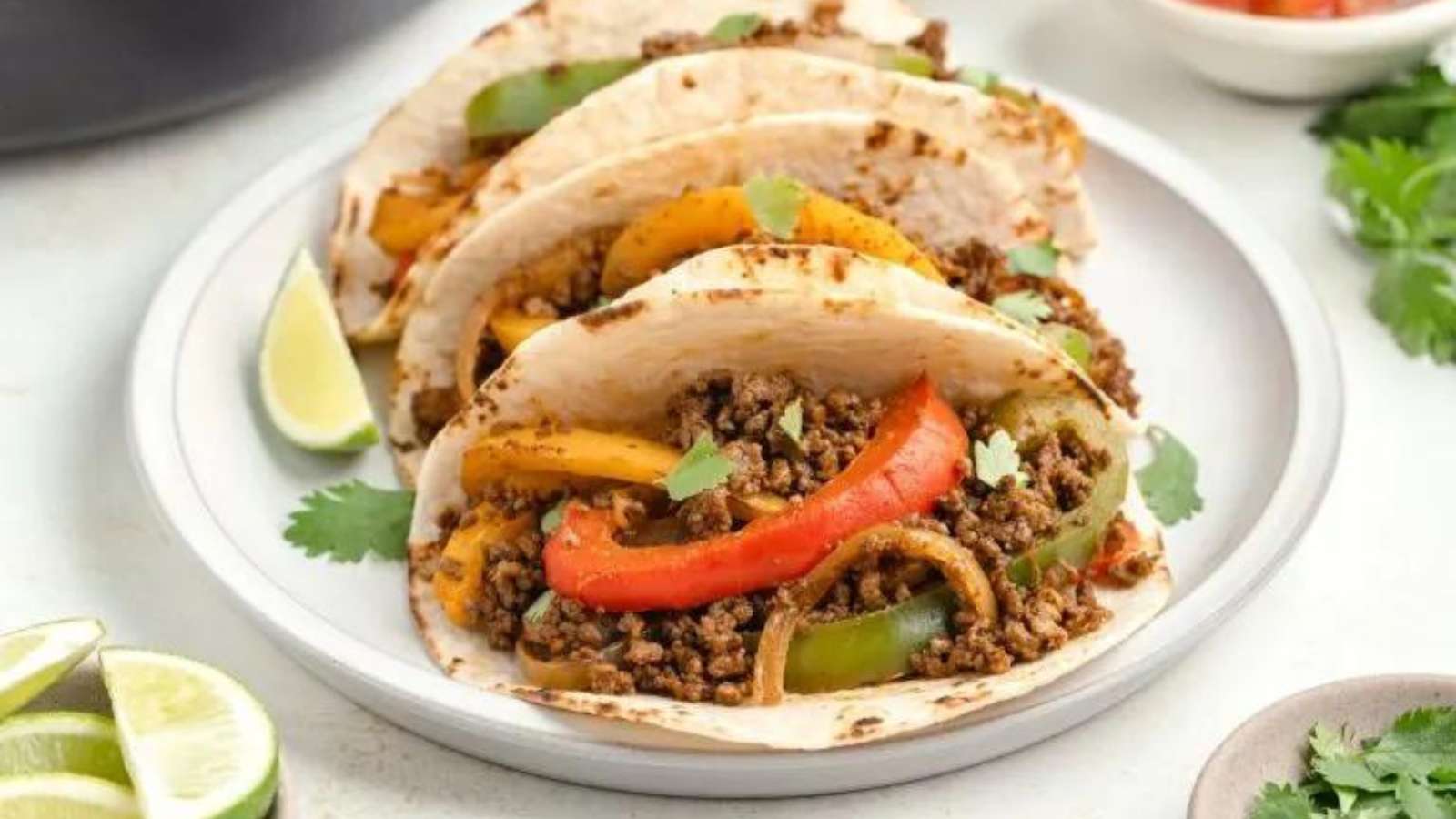 Ground Beef Fajitas recipe by Semi Homemade Kitchen.