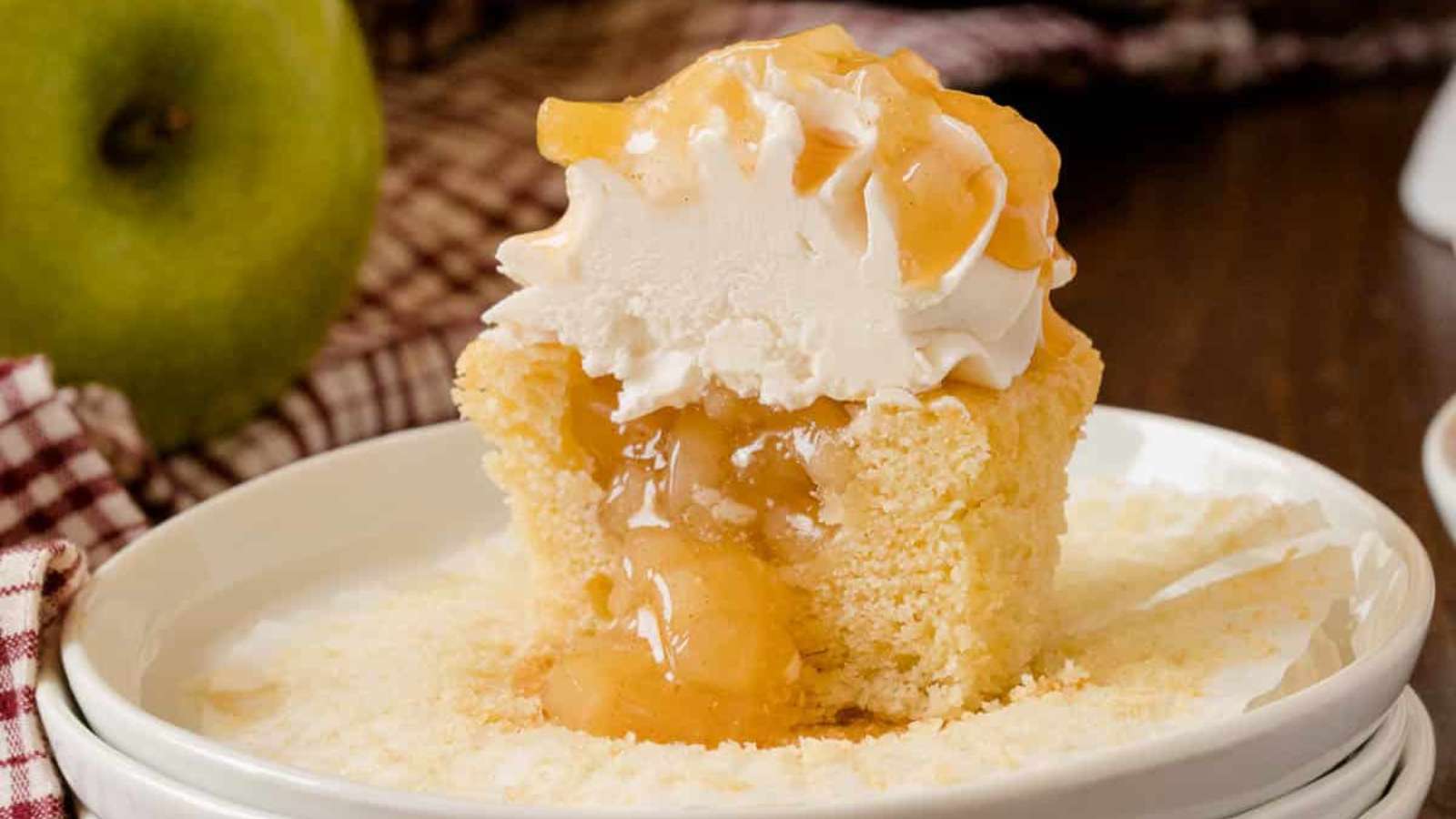 Caramel Apple Cupcakes recipe by Simply Stacie.