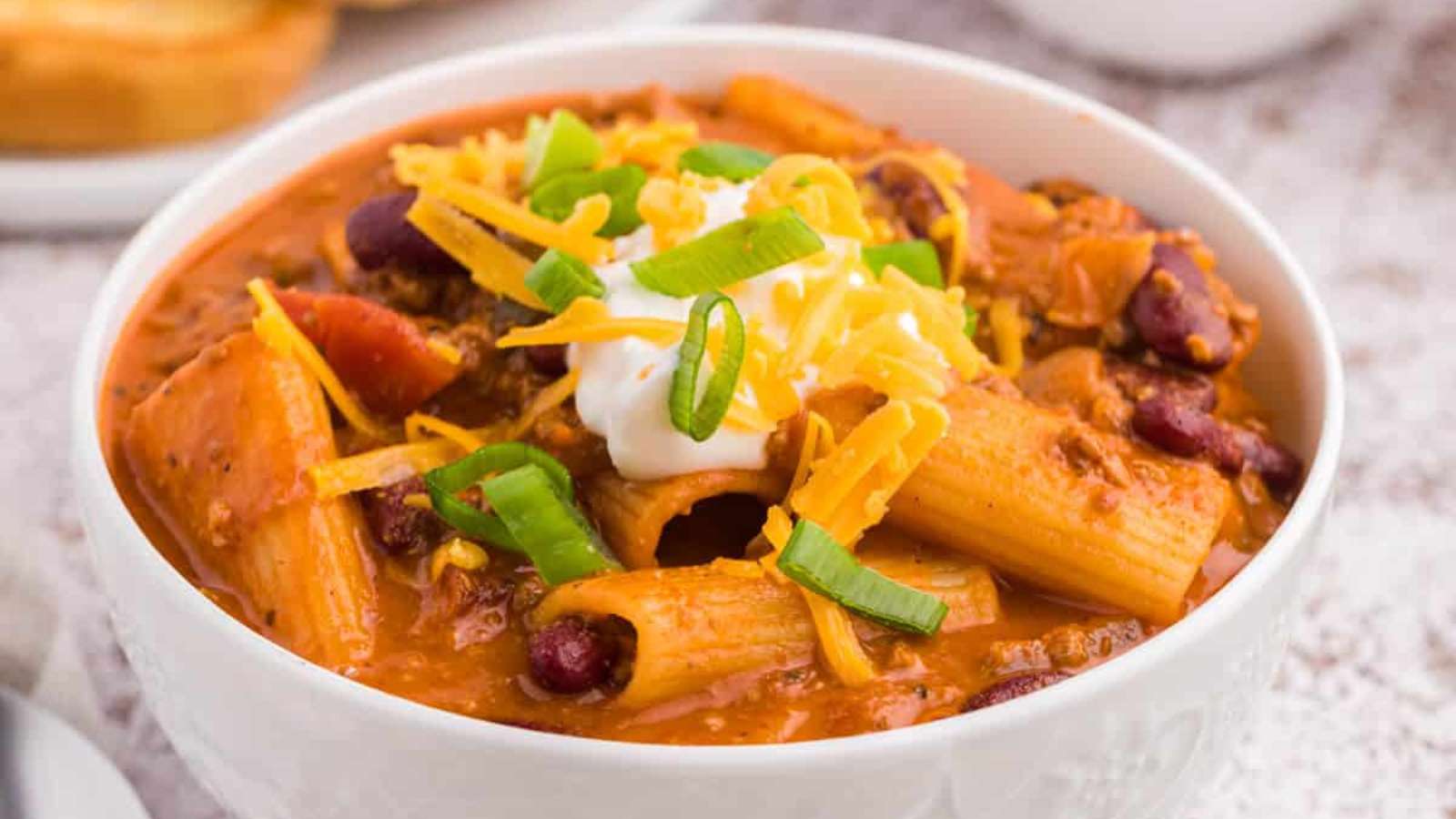 One-Pot Chili Rigatoni recipe by Simply Stacie.