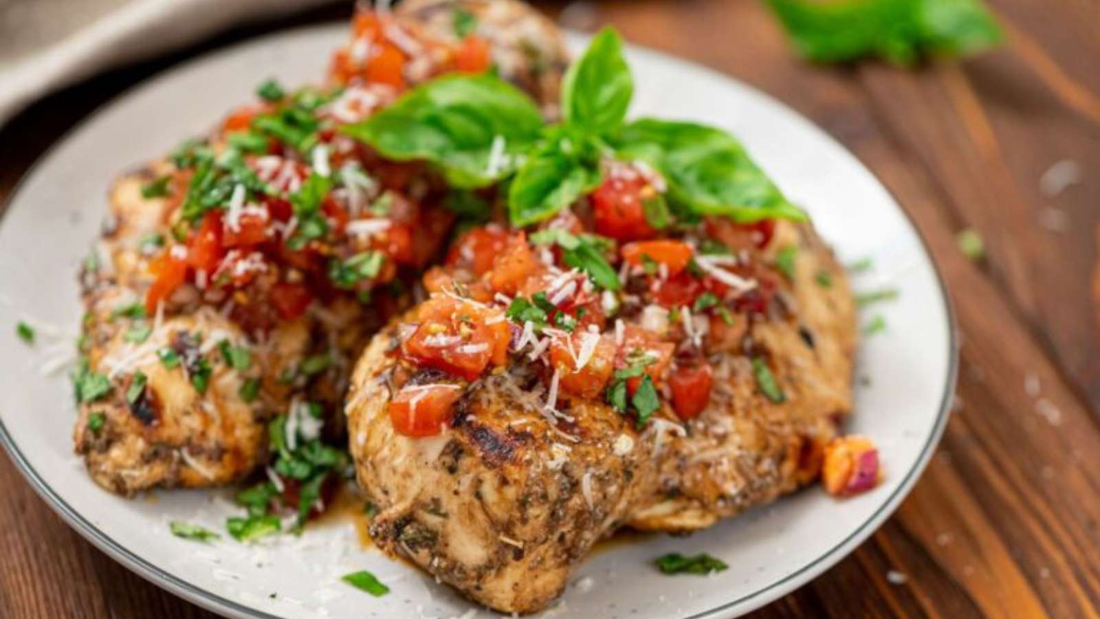 Grilled Bruschetta Chicken recipe by The Cookin Chicks.