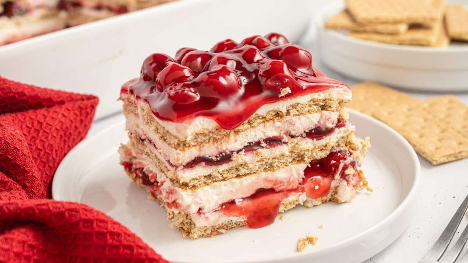Cherry Cheesecake Icebox Cake recipe by xoxoBella.