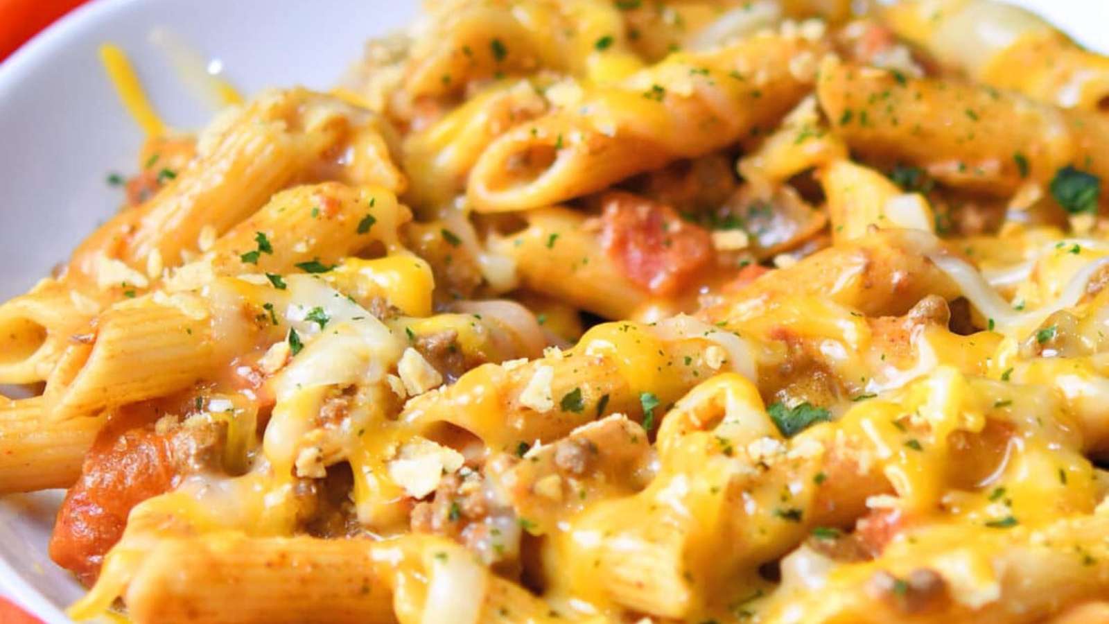 Cheesy Taco Pasta recipe by 24Bite.