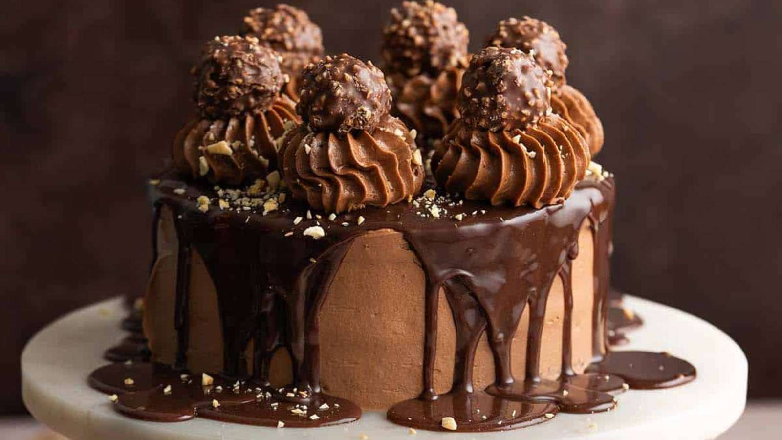 Ferraro Rocher Nutella Cake recipe by An Edible Mosaic.