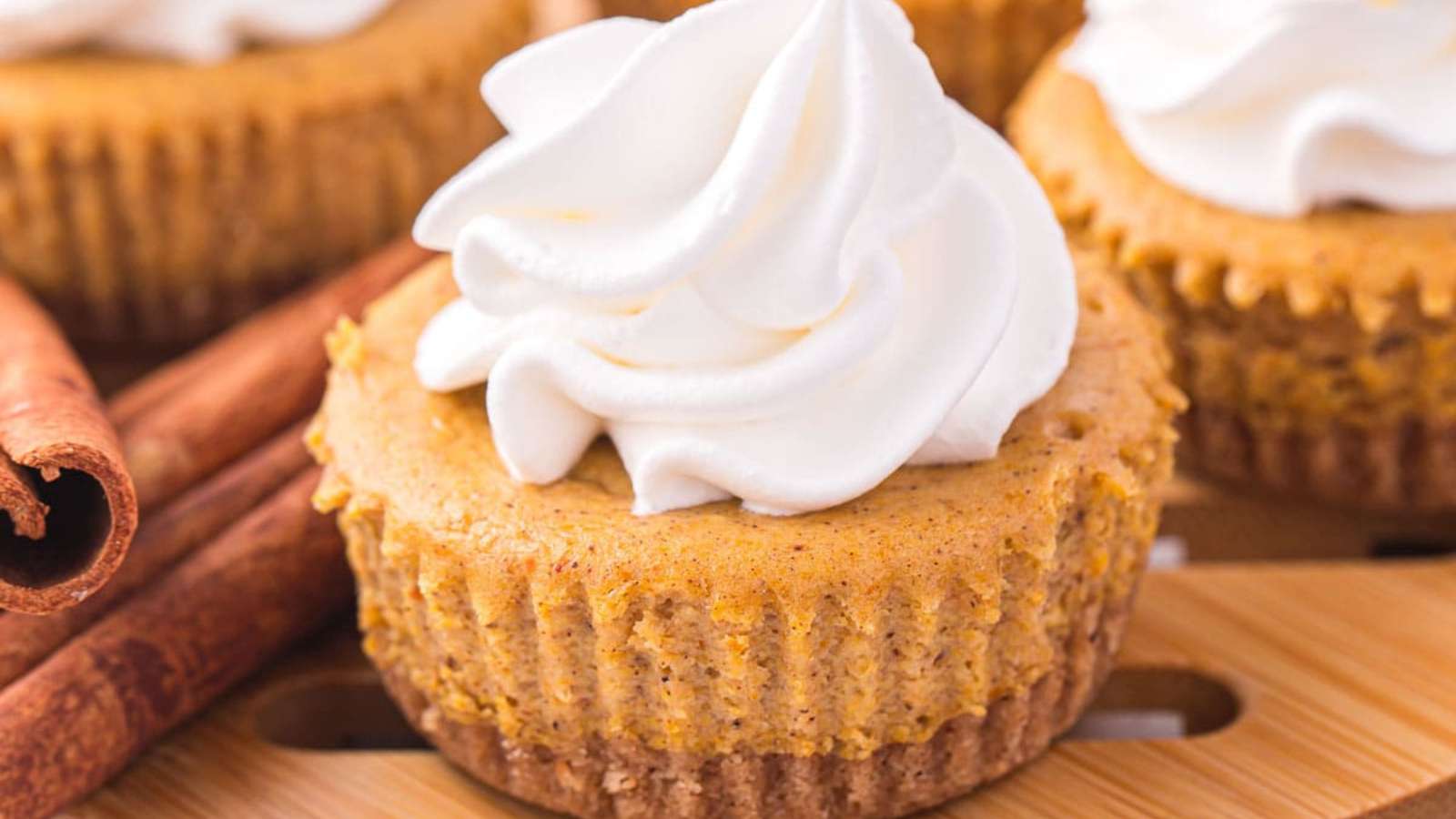 Mini Pumpkin Cheesecakes recipe by Belle of the Kitchen.