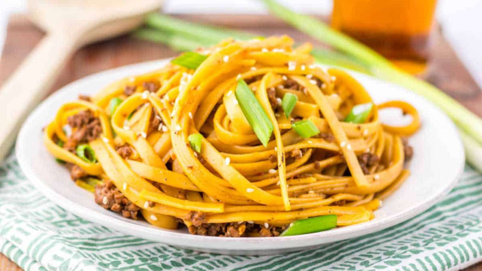 Mongolian Beef Noodles recipe by Busy Day Dinners.
