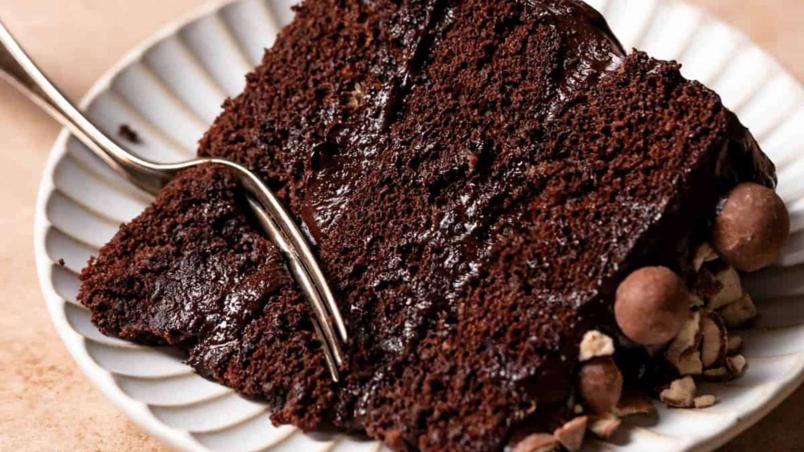 Malted Chocolate Ganache Cake recipe by Cambrea Bakes.