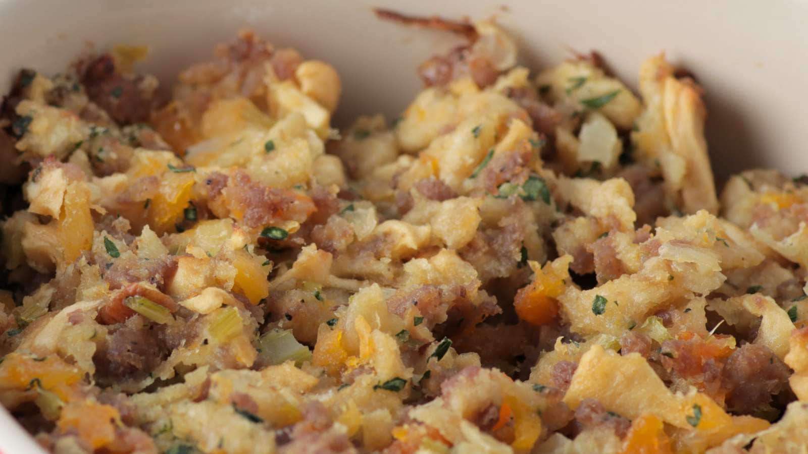 Stuffing recipe by Cheerful Cook.