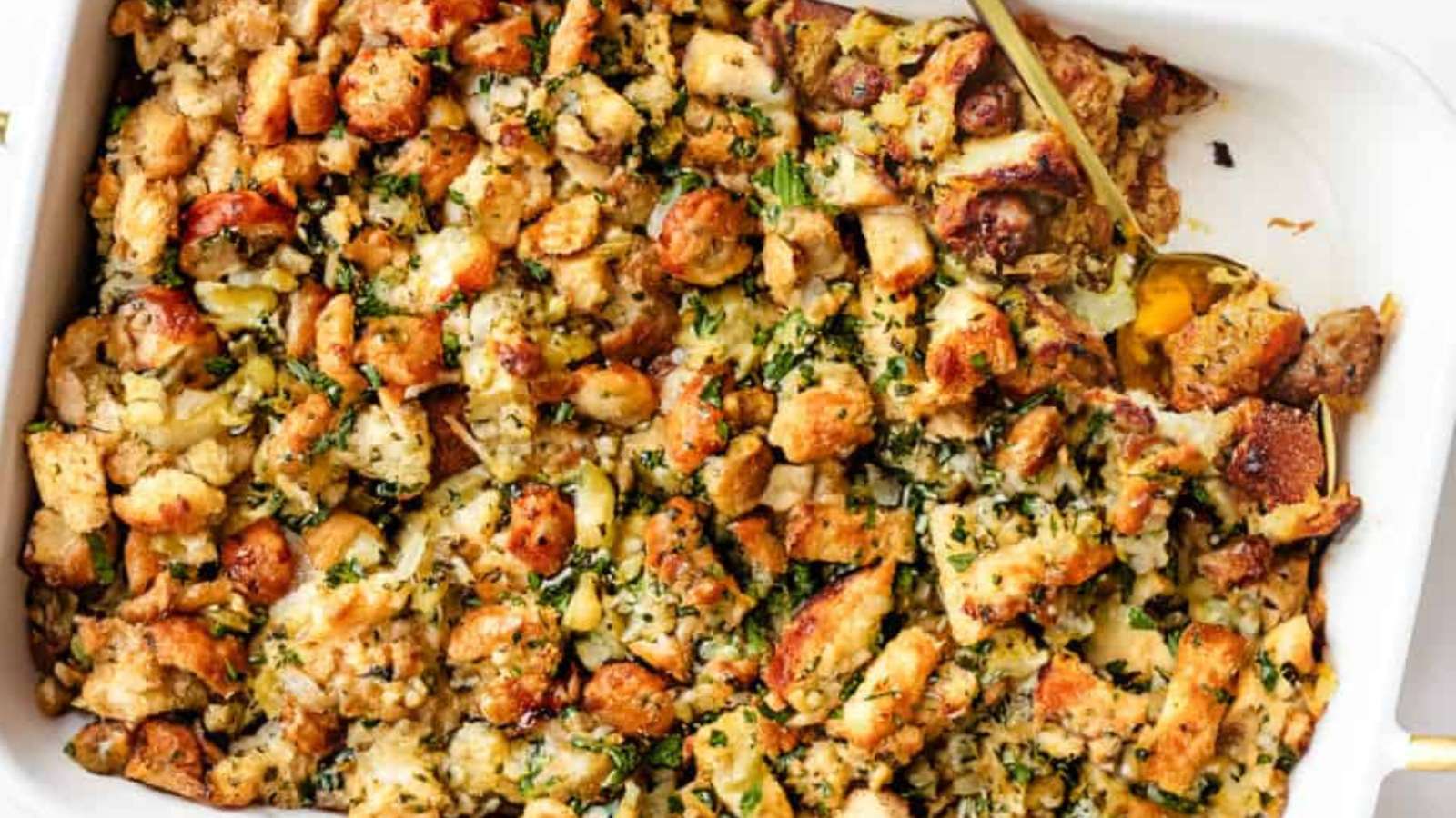 Sausage Stuffing recipe by Erren’s Kitchen.