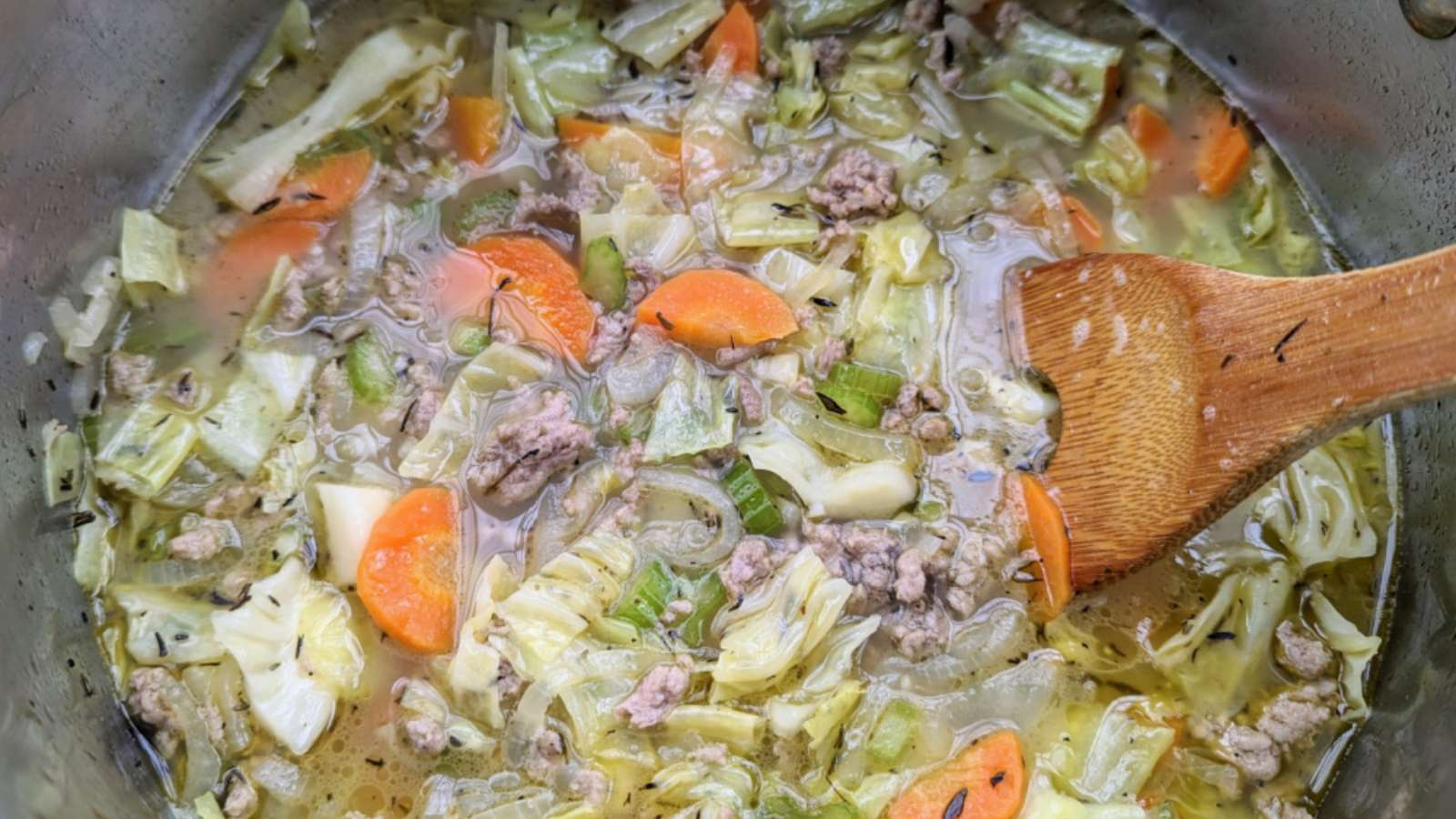 Ground Turkey Cabbage Soup recipe by Flavorful Eats.