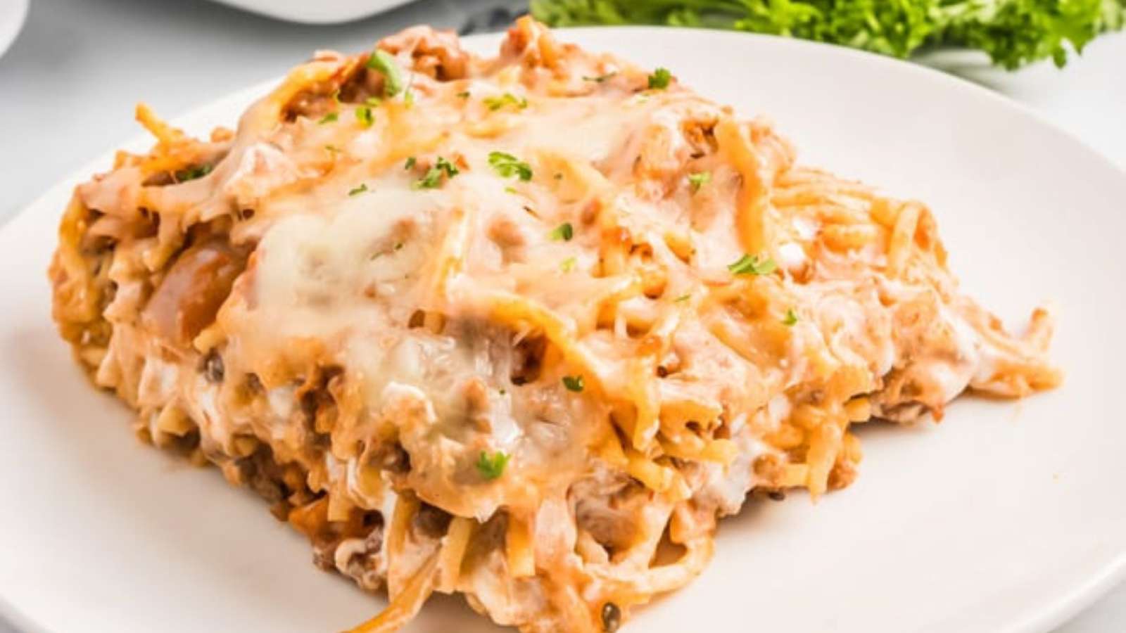 Easy Cheesy Baked Spaghetti recipe by Get On My Plate.