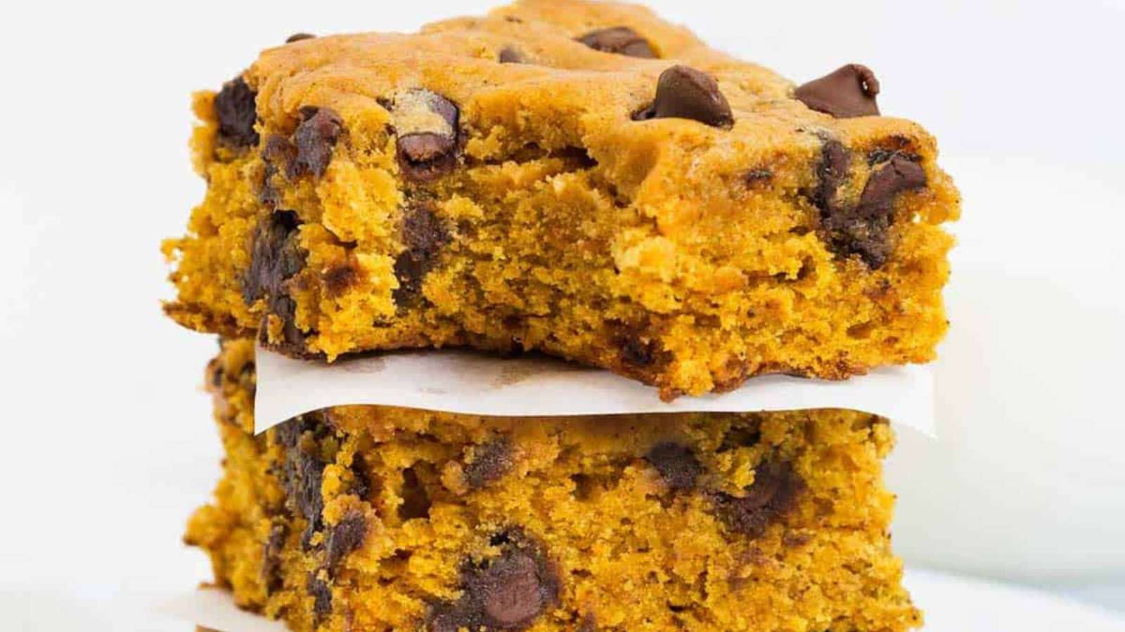 Pumpkin Blondies recipe by I Heart Naptime.
