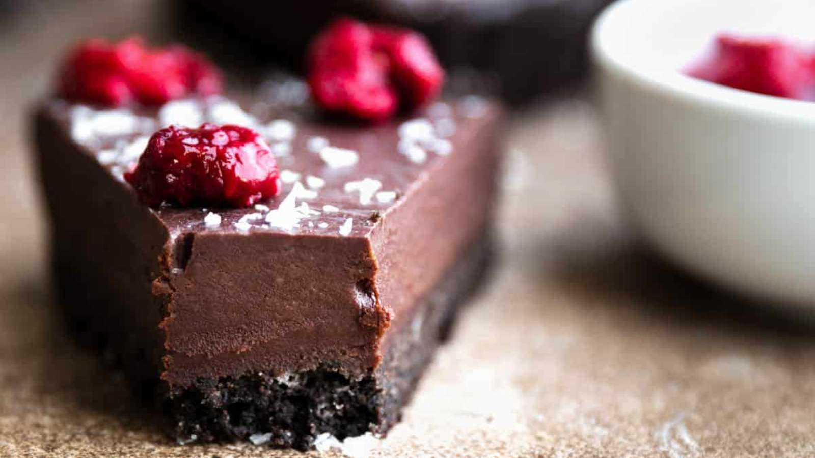 Chocolate Raspberry Tart recipe by In Krista's Kitchen.